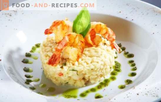 Risotto con camarones: un plato italiano en tu cocina. Una selección de las mejores recetas de risotto con camarones: en crema y con vino