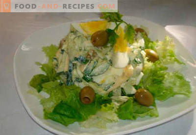 Ensalada con pepino y huevo - las cinco mejores recetas. Cómo cocinar correctamente y sabroso cocinar una ensalada con pepino y huevo.