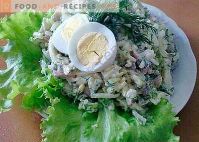 Ensalada de arenque - las mejores recetas. Cómo cocinar correctamente y sabrosa la ensalada de arenque.