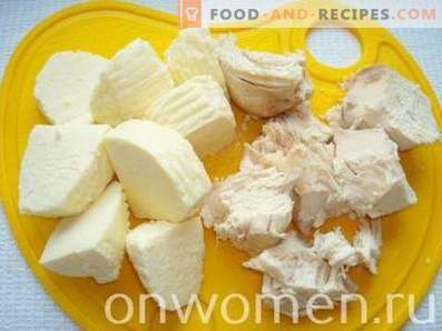 Lavash roll con pollo, queso y pepino fresco