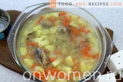 Sopa de pescado en conserva