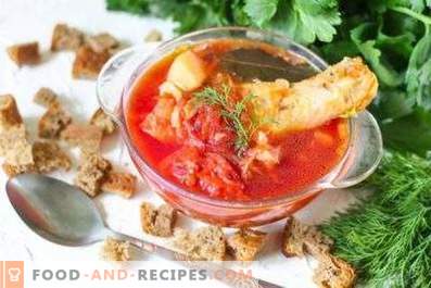 Borsch de pollo con col fresca