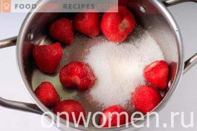 Kissel de fresas congeladas