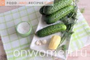 Pepinos salados con jengibre