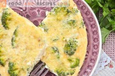 Omelette au brocoli et fromage au four