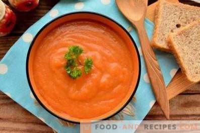 Sopa de puré de zanahoria