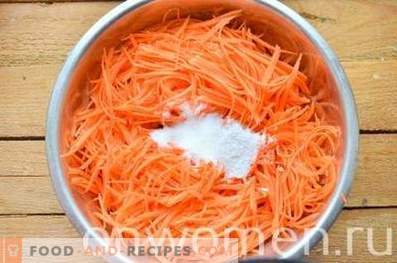 Zanahorias al estilo coreano.