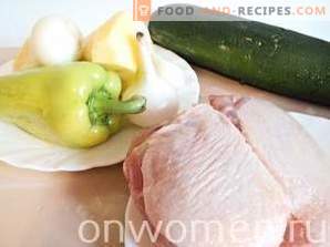 Pollo guisado con verduras