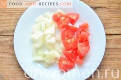 Salsa de champiñones con tomate y aceitunas