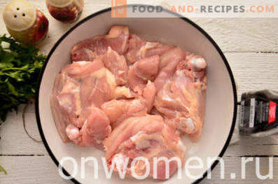 Pollo con calabacines en el horno