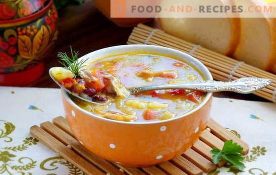 Lean Bean Soup es un plato simple, sabroso y muy diverso. Secretos y métodos de cocinar la sopa de frijoles magros
